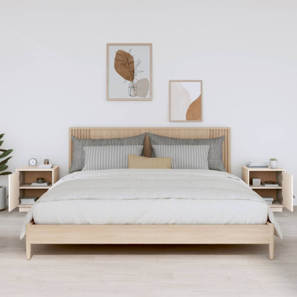 Mesas de cabeceira 2 pcs 40x34x45 cm pinho maciço branco M 3