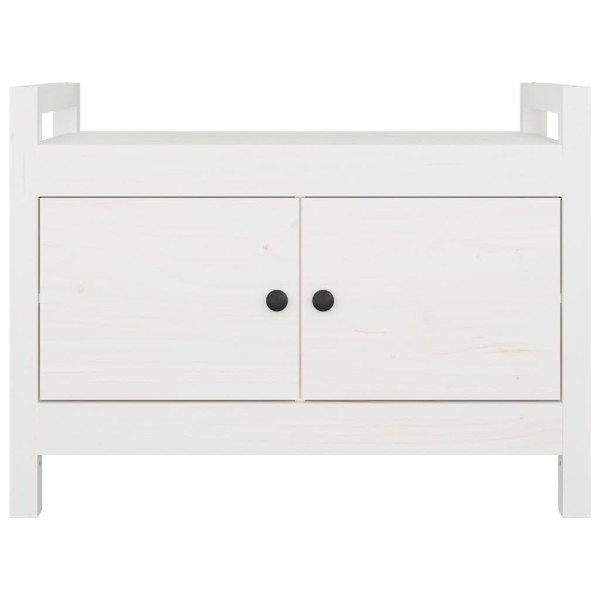Banco de corredor 80x40x60 cm madeira de pinho maciça branco M 3