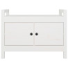 Banco de recibidor madera maciza de pino blanco 80x40x60 cm 3