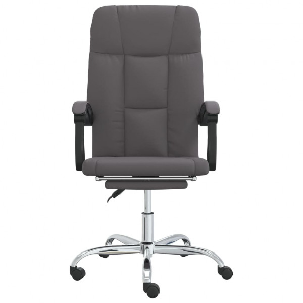 Silla de oficina reclinable cuero sintético gris M 3