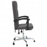 Silla de oficina reclinable cuero sintético gris 4