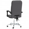 Silla de oficina reclinable cuero sintético gris 5