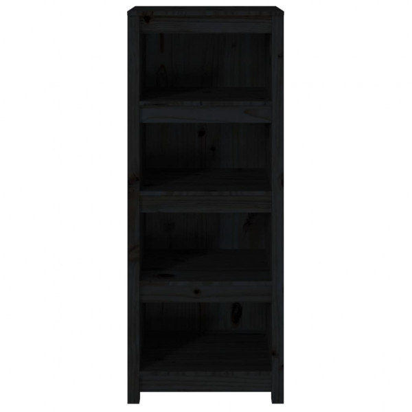 Estantería madera maciza de pino negra 50 x 35 x 125.5 cm M 4