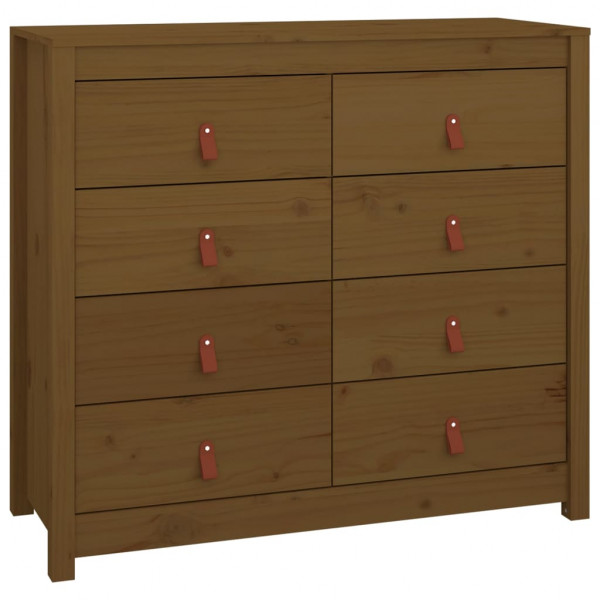 Armário de apoio 100x40x90 cm pinho maciço castanho mel M 2