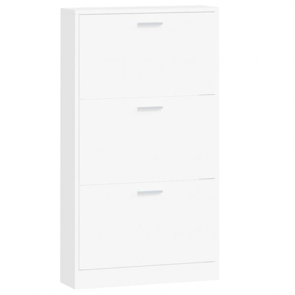 Mueble zapatero madera contrachapada blanco 59x17x108 cm M 5