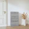 Mueble zapatero madera contrachapada gris Sonoma 59x17x108 cm 3