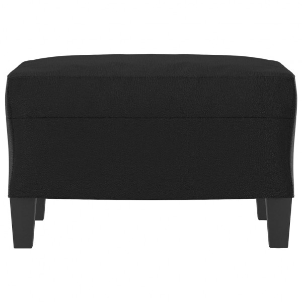 Apoio de pés 60x50x41 cm couro artificial preto M 3