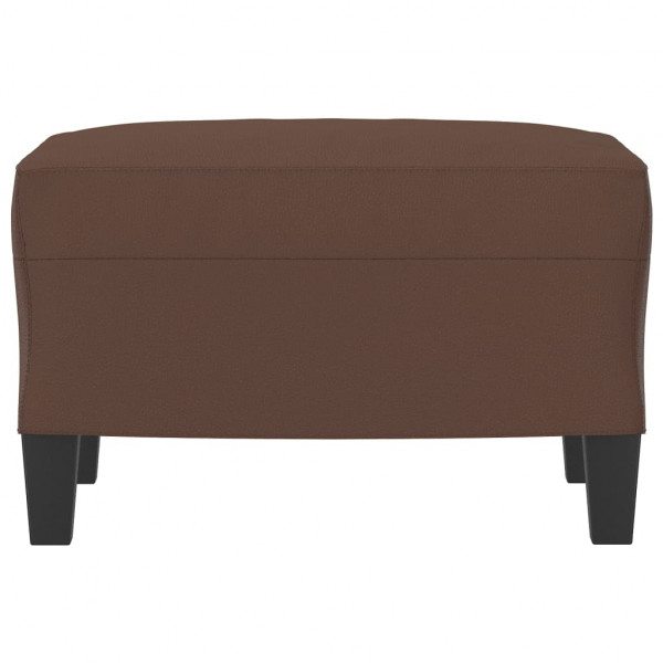 Apoio de pés 60x50x41 cm couro artificial castanho M 3