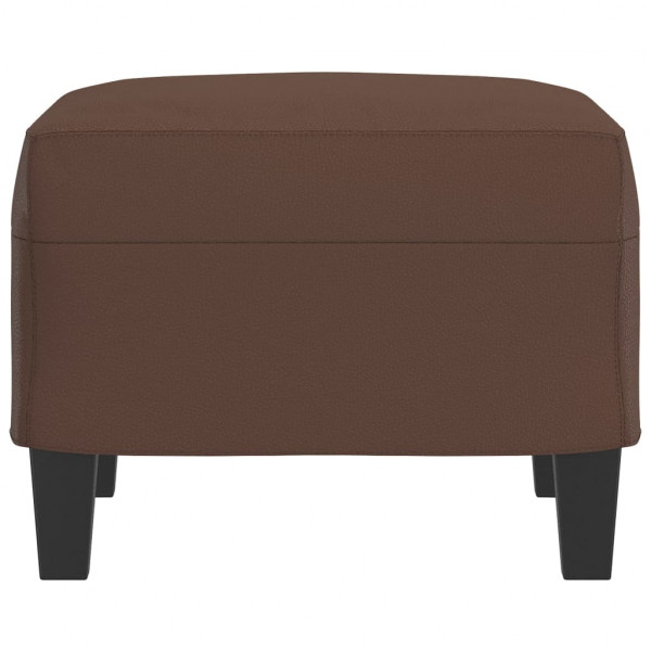 Apoio de pés 60x50x41 cm couro artificial castanho M 4