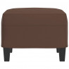 Reposapiés de cuero sintético marrón 60x50x41 cm 4