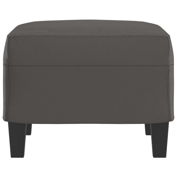 Reposapiés de cuero sintético gris 60x50x41 cm M 4