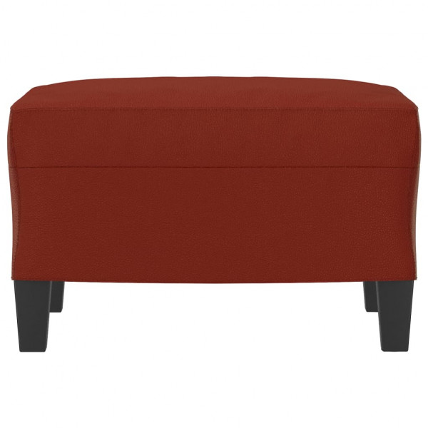 Apoio de pés 60x50x41 cm couro artificial vermelho tinto M 3