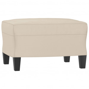 Apoio de pés tecido de microfibra 60x50x41 cor creme H