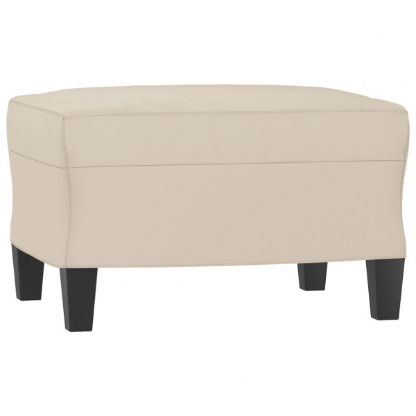 Apoio de pés tecido de microfibra 60x50x41 cor creme M 2