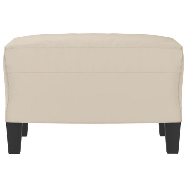 Apoio de pés tecido de microfibra 60x50x41 cor creme M 3