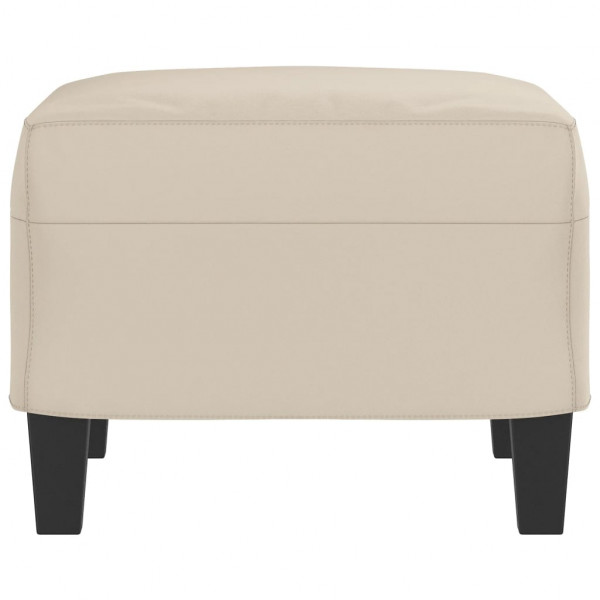 Apoio de pés tecido de microfibra 60x50x41 cor creme M 4