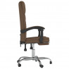 Silla de oficina reclinable de tela marrón 4