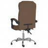 Silla de oficina reclinable de tela marrón 5