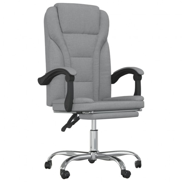 Silla de oficina reclinable de tela gris claro M 2
