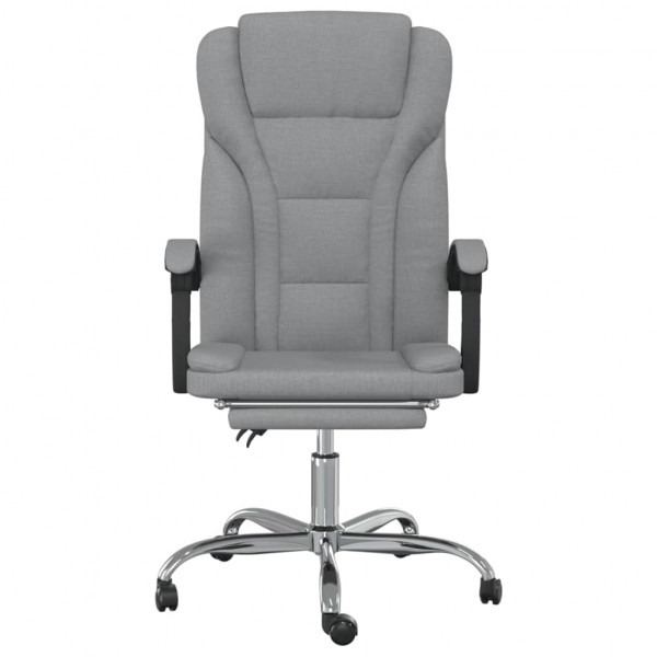 Silla de oficina reclinable de tela gris claro M 3