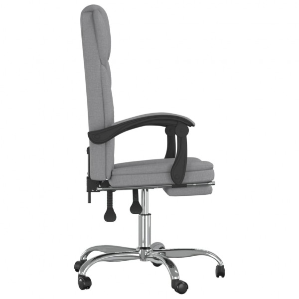 Silla de oficina reclinable de tela gris claro M 4