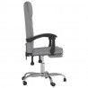 Silla de oficina reclinable de tela gris claro 4