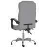Silla de oficina reclinable de tela gris claro 5