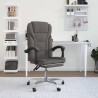 Silla de oficina reclinable de tela gris oscuro 1