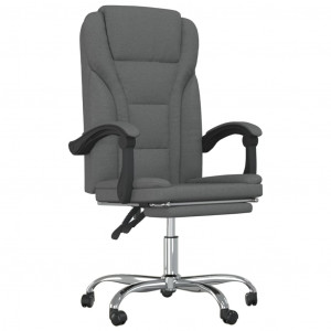 Silla de oficina reclinable de tela gris oscuro H