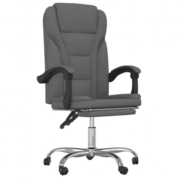 Silla de oficina reclinable de tela gris oscuro M 2