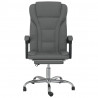 Silla de oficina reclinable de tela gris oscuro 3