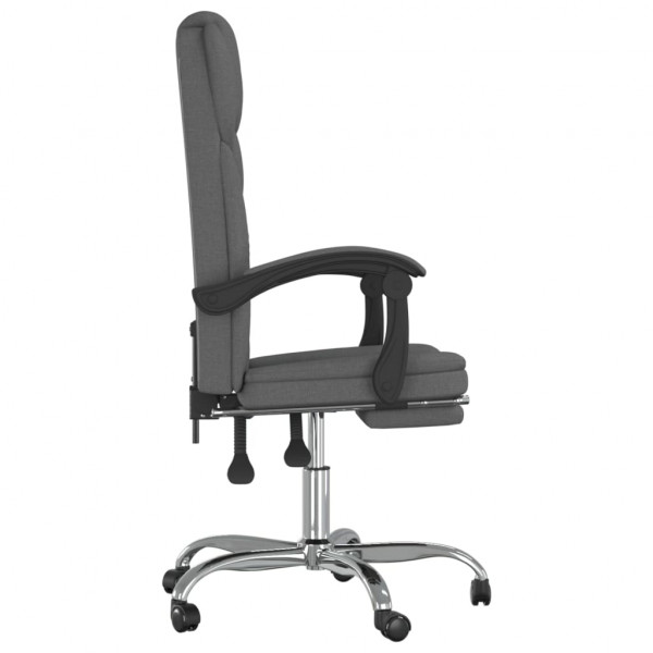 Silla de oficina reclinable de tela gris oscuro M 4