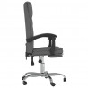 Silla de oficina reclinable de tela gris oscuro 4
