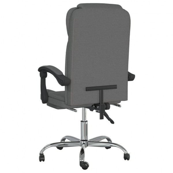 Silla de oficina reclinable de tela gris oscuro M 5