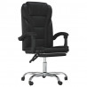 Silla de oficina reclinable cuero sintético negro 2