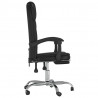 Silla de oficina reclinable cuero sintético negro 4