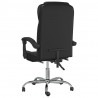Silla de oficina reclinable cuero sintético negro 5