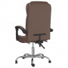Silla de oficina reclinable cuero sintético marrón 5