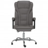 Silla de oficina reclinable cuero sintético gris 3