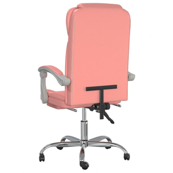 Silla de oficina reclinable cuero sintético rosa M 5