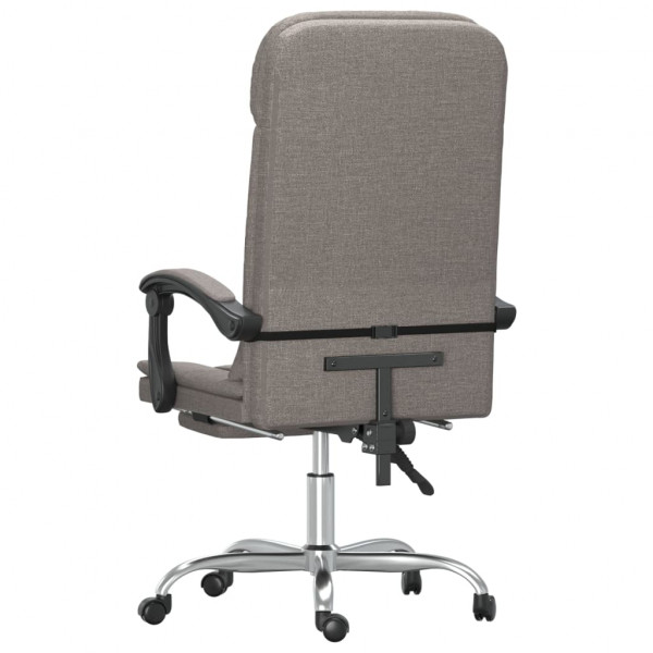 Silla de oficina reclinable con masaje tela gris taupé M 5