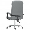 Silla de oficina reclinable con masaje de tela gris claro 5