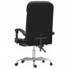 Silla de oficina reclinable masaje cuero sintético negro 5