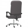 Silla de oficina reclinable masaje cuero sintético gris 5