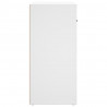 Aparador de madera contrachapada blanco 80x33x70 cm 5