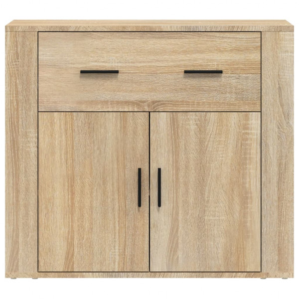 Aparador madera contrachapada color roble Sonoma 80x33x70 cm M 3