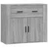 Aparador de madera contrachapada gris Sonoma 80x33x70 cm 2