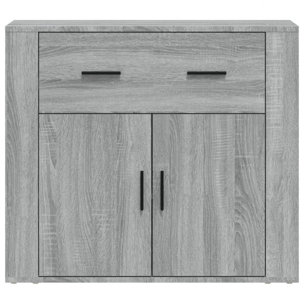 Aparador de madera contrachapada gris Sonoma 80x33x70 cm M 3
