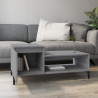 Mesa de centro madera contrachapada gris Sonoma 100x50x45 cm 3