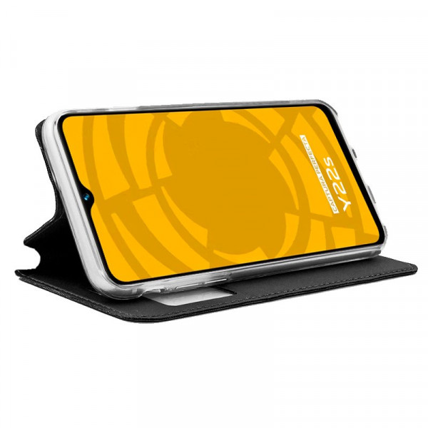 Fundação COOL Capa de Flip para Vivo Y22s / Y35 Preto Lise M 2